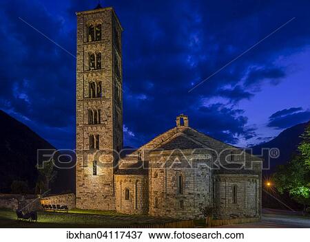 Stock Photo - Romanesque church of Sant Climent de Taull, Unesco World Heritage Site, Vall de Boi, Taull, Catalonia, Spain, Europe. Fotosearch