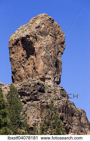Roque Nublo rock, Gran Canaria, Canary Islands, Spain, Europe View Large Photo Image Stock Image - Roque Nublo rock, Gran Canaria, Canary Islands, Spain, Europe. Fotosearch