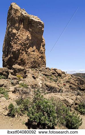 Roque Nublo rock, Gran Canaria, Canary Islands, Spain, Europe View Large Photo Image Stock Image - Roque Nublo rock, Gran Canaria, Canary Islands, Spain, Europe. Fotosearch