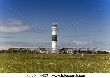 Stock Image - Rotes Kliff Lighthouse, Kampen, Sylt, Schleswig-Holstein, Germany, Europe. Fotosearch