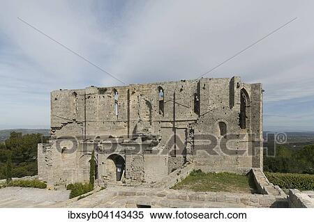 Ruined Cathedral of St. Felix, near Gigean, Languedoc-Roussillon, France, Europe View Large Photo Image Stock Photography - Ruined Cathedral of St. Felix, near Gigean, Languedoc-Roussillon, France, Europe. Fotosearch