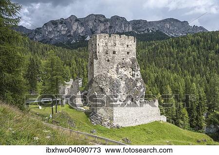 Ruins of Burg Buchenstein Castle, also Burg Andraz Castle, 11th century, below the Falzarego Pass, Livinallongo del Col di Lana, Veneto, Dolomites, Italy, Europe View Large Photo Image Stock Image - Ruins of Burg Buchenstein Castle, also Burg Andraz Castle, 11th century, below the Falzarego Pass, Livinallongo del Col di Lana, Veneto, Dolomites, Italy, Europe. Fotosearch
