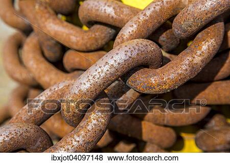 Rusty large metal chain View Large Photo Image Stock Photo - Rusty large metal chain. Fotosearch