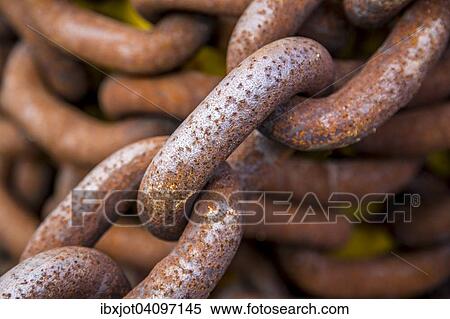 Rusty large metal chain View Large Photo Image Stock Photography - Rusty large metal chain. Fotosearch