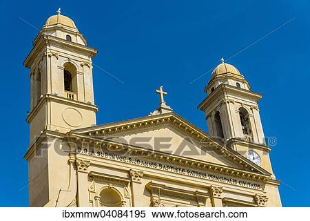 Saint Jean-Baptiste Church, Bastia, Haute-Corse, Corsica, France, Europe View Large Photo Image Stock Photography - Saint Jean-Baptiste Church, Bastia, Haute-Corse, Corsica, France, Europe. Fotosearch