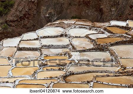 Salt mines of Maras, Sacred Valley of the Incas, Urubamba, Peru, South America View Large Photo Image Picture - Salt mines of Maras, Sacred Valley of the Incas, Urubamba, Peru, South America. Fotosearch