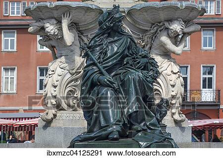 Sculpture of Alma Mater with the symbols of science at the Pauli Fountain from 1889, Erlangen, Middle Franconia, Bavaria, Germany, Europe View Large Photo Image Stock Image - Sculpture of Alma Mater with the symbols of science at the Pauli Fountain from 1889, Erlangen, Middle Franconia, Bavaria, Germany, Europe. Fotosearch