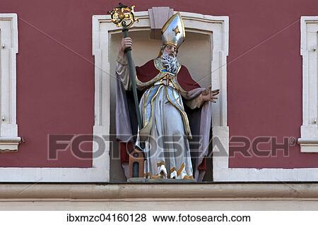 Sculpture of Bishop Etto, 734-776, at the baroque town hall from 1757, Ettenheim, Baden-Wurttemberg, Germany, Europe View Large Photo Image Stock Photo - Sculpture of Bishop Etto, 734-776, at the baroque town hall from 1757, Ettenheim, Baden-Wurttemberg, Germany, Europe. Fotosearch