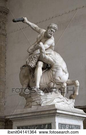 Sculpture of Hercules and Nessus in the Loggia dei Lanzi hall, Piazza della Signoria, Florence, Tuscany, Italy, Europe View Large Photo Image Picture - Sculpture of Hercules and Nessus in the Loggia dei Lanzi hall, Piazza della Signoria, Florence, Tuscany, Italy, Europe. Fotosearch