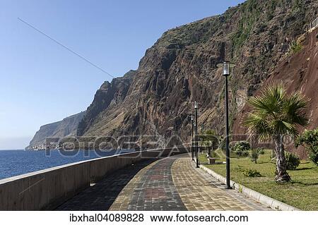 Seafront promenade, Jardim do Mar, Madeira, Portugal, Europe View Large Photo Image Stock Photo - Seafront promenade, Jardim do Mar, Madeira, Portugal, Europe. Fotosearch