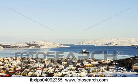 Settlement on Bokfjord, Kirkenes, Finnmark County, Norway, Europe View Large Photo Image Stock Photography - Settlement on Bokfjord, Kirkenes, Finnmark County, Norway, Europe. Fotosearch