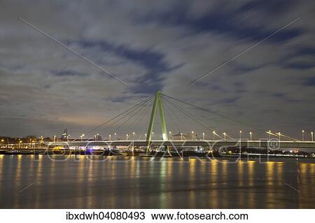 Stock Image - Severin Bridge over the Rhine, Cologne, North Rhine-Westphalia, Germany, Europe. Fotosearch