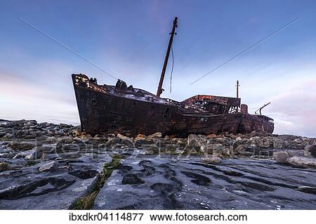 Shipwreck Plassy,? Çï? Çïstranded on the Finnish coast in 1960, Inis Oirr, Aran Islands, Ireland, Europe View Large Photo Image Stock Photo - Shipwreck Plassy,? Çï? Çïstranded on the Finnish coast in 1960, Inis Oirr, Aran Islands, Ireland, Europe. Fotosearch