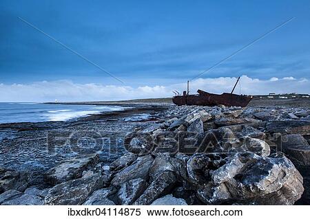 Shipwreck Plassy,? Çï? Çïstranded on the Finnish coast in 1960, Inis Oirr, Aran Islands, Ireland, Europe View Large Photo Image Stock Photography - Shipwreck Plassy,? Çï? Çïstranded on the Finnish coast in 1960, Inis Oirr, Aran Islands, Ireland, Europe. Fotosearch