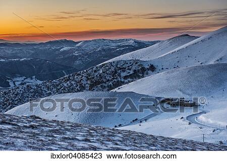 Sibillini Mountains at sunset in winter, Umbria, Italy, Europe View Large Photo Image Stock Image - Sibillini Mountains at sunset in winter, Umbria, Italy, Europe. Fotosearch
