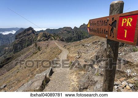 Sign, trail, start of the trail on the Pousada do Arieiro to Pico Ruivo, Parque Natural da Madeira, Madeira, Portugal, Europe View Large Photo Image Stock Image - Sign, trail, start of the trail on the Pousada do Arieiro to Pico Ruivo, Parque Natural da Madeira, Madeira, Portugal, Europe. Fotosearch