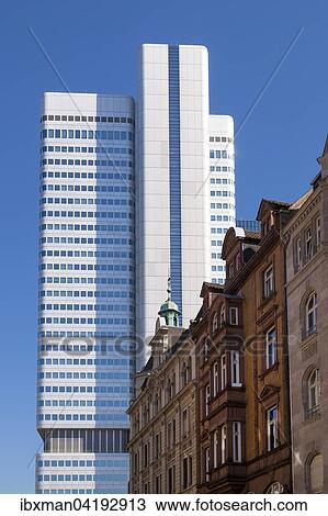 Silberturm or Silver Tower, residential houses in Weserstrasse street, area around the station, Frankfurt am Main, Hesse, Germany, Europe View Large Photo Image Stock Image - Silberturm or Silver Tower, residential houses in Weserstrasse street, area around the station, Frankfurt am Main, Hesse, Germany, Europe. Fotosearch