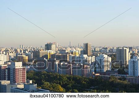 Skyscrapers, view of the city, Beijing, People's Republic of China View Large Photo Image Stock Image - Skyscrapers, view of the city, Beijing, People's Republic of China. Fotosearch
