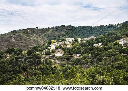Small mountain village in the forest, Valle di-Rostino, Haute-Corse, Corsica, France, Europe View Large Photo Image Stock Photo - Small mountain village in the forest, Valle di-Rostino, Haute-Corse, Corsica, France, Europe. Fotosearch