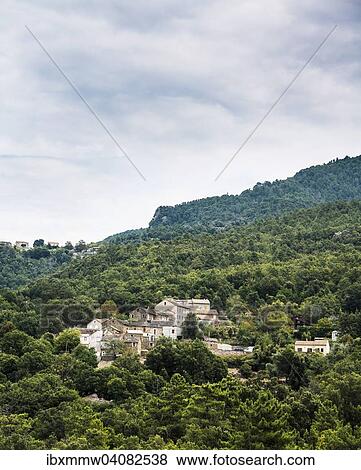 Small mountain village in the forest, Valle di-Rostino, Haute-Corse, Corsica, France, Europe View Large Photo Image Stock Photo - Small mountain village in the forest, Valle di-Rostino, Haute-Corse, Corsica, France, Europe. Fotosearch