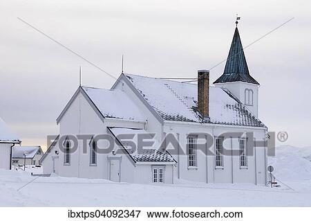 Snowy church, Honningsvag, Mageroya, Nordkapp, Finnmark County, Norway, Europe View Large Photo Image Stock Photo - Snowy church, Honningsvag, Mageroya, Nordkapp, Finnmark County, Norway, Europe. Fotosearch