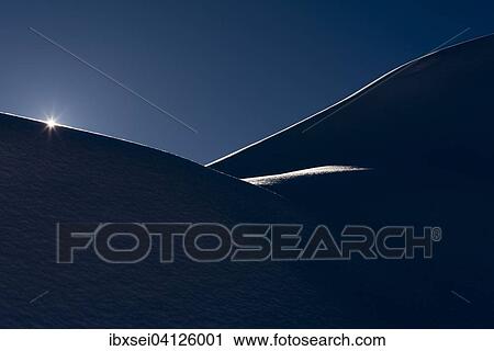 Stock Image - Snowy winter landscape, Baad, Kleinwalsertal, Vorarlberg, Austria, Europe. Fotosearch