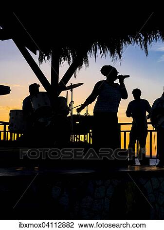 Soul singer and band at Rick's Cafe, Negril, Westmoreland, Jamaica, North America View Large Photo Image Stock Image - Soul singer and band at Rick's Cafe, Negril, Westmoreland, Jamaica, North America. Fotosearch