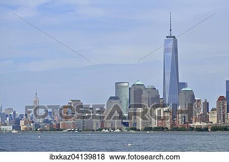 South Manhattan with newly completed Freedom Tower and Empire State Building, Manhattan, New York City, New York, USA View Large Photo Image Stock Photo - South Manhattan with newly completed Freedom Tower and Empire State Building, Manhattan, New York City, New York, USA. Fotosearch