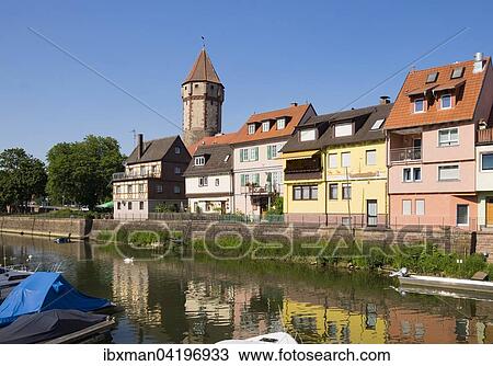 Spitzer Turm tower and river Tauber, Wertheim, Tauberfranken, Baden-Wurttemberg, Germany, Europe View Large Photo Image Stock Image - Spitzer Turm tower and river Tauber, Wertheim, Tauberfranken, Baden-Wurttemberg, Germany, Europe. Fotosearch