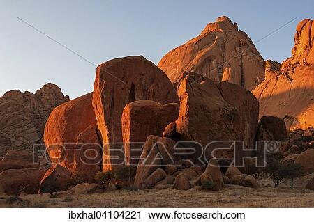 Spitzkoppe, evening light, Namibia, Africa View Large Photo Image Stock Image - Spitzkoppe, evening light, Namibia, Africa. Fotosearch