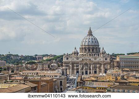Stock Image - St. Peter's Basilica, Rome, Lazio, Italy, Europe. Fotosearch