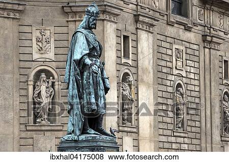 Statue of Charles IV., Krizovniske namesti square, Prague, Czech Republic, Europe View Large Photo Image Stock Photo - Statue of Charles IV., Krizovniske namesti square, Prague, Czech Republic, Europe. Fotosearch
