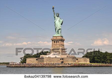 Statue of Liberty, Liberty Island,, Manhattan, New York City, New York, USA View Large Photo Image Stock Photo - Statue of Liberty, Liberty Island,, Manhattan, New York City, New York, USA. Fotosearch