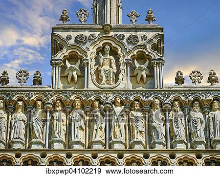 Statues on the facade of the medieval Wells Cathedral built in the Early English Gothic style in 1175, Wells, Somerset, England, United Kingdom, Europe View Large Photo Image Stock Photo - Statues on the facade of the medieval Wells Cathedral built in the Early English Gothic style in 1175, Wells, Somerset, England, United Kingdom, Europe. Fotosearch