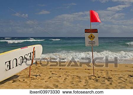Storm warning on the beach of Oahu, Hawaii, USA View Large Photo Image Stock Image - Storm warning on the beach of Oahu, Hawaii, USA. Fotosearch