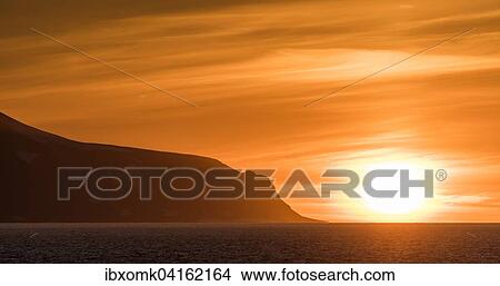 Sunrise, Kong Oscar Fjord, Northeast Greenland National Park, Greenland, North America View Large Photo Image Picture - Sunrise, Kong Oscar Fjord, Northeast Greenland National Park, Greenland, North America. Fotosearch
