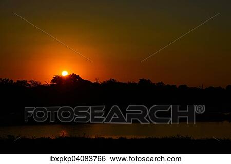 Stock Photograph - Sunset, Kruger National Park, South Africa, Africa. Fotosearch