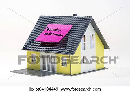 Symbol for real estate building insurance in German View Large Photo Image Stock Photo - Symbol for real estate building insurance in German. Fotosearch