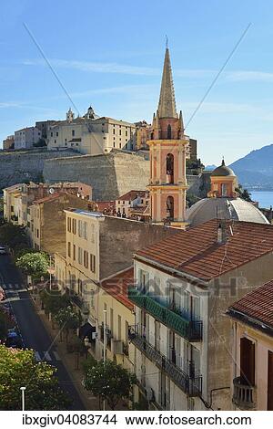 The church of Sainte-Marie-Majeure and the citadel of Calvi, Balagne, Haute-Corse, Corsica, France, Europe View Large Photo Image Picture - The church of Sainte-Marie-Majeure and the citadel of Calvi, Balagne, Haute-Corse, Corsica, France, Europe. Fotosearch