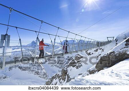 The Cliff Walk, the highest suspension bridge in Europe, on Titlis mountain, Engelberg, Obwalden, Schweiz View Large Photo Image Stock Photo - The Cliff Walk, the highest suspension bridge in Europe, on Titlis mountain, Engelberg, Obwalden, Schweiz. Fotosearch