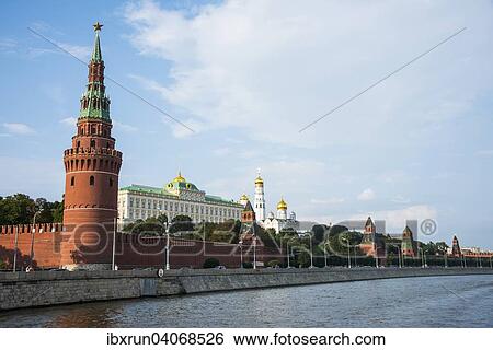 The Kremlin seen across the Moskva river, Moscow, Russia, Europe View Large Photo Image Stock Photograph - The Kremlin seen across the Moskva river, Moscow, Russia, Europe. Fotosearch