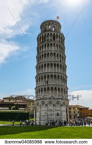 Stock Photo - The Leaning Tower of Pisa, Piazza del Duomo, Piazza dei Miracoli, Pisa, Tuscany, Italy, Europe. Fotosearch