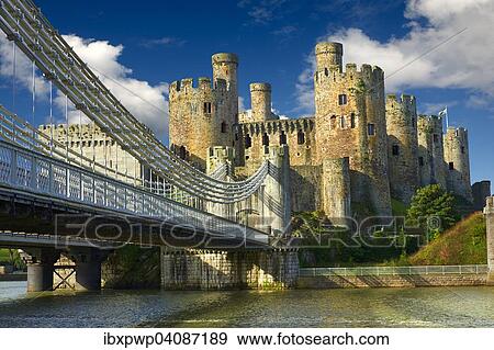 The medieval Conwy Castle, also Conway Castle, built 1283 - 1289 for Edward I, UNESCO World Heritage Site, Conwy, Wales, United Kingdom, Europe View Large Photo Image Stock Photo - The medieval Conwy Castle, also Conway Castle, built 1283 - 1289 for Edward I, UNESCO World Heritage Site, Conwy, Wales, United Kingdom, Europe. Fotosearch