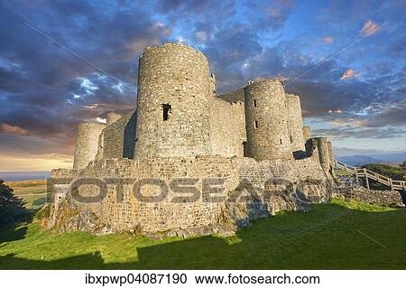 The medieval Harlech Castle, built 1282 - 1289 for King Edward I, UNESCO World Heritage Site, Conwy, Wales, United Kingdom, Europe View Large Photo Image Stock Image - The medieval Harlech Castle, built 1282 - 1289 for King Edward I, UNESCO World Heritage Site, Conwy, Wales, United Kingdom, Europe. Fotosearch