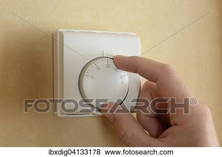Thermostat control for a central heating system View Large Photo Image Stock Photo - Thermostat control for a central heating system. Fotosearch