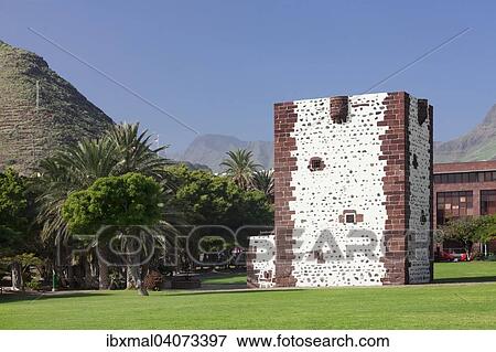 Torre del Conde, fortress tower, San Sebastian, La Gomera, Canary Islands, Spain, Europe View Large Photo Image Stock Photo - Torre del Conde, fortress tower, San Sebastian, La Gomera, Canary Islands, Spain, Europe. Fotosearch