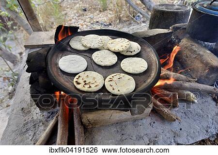 Stock Photograph - Tortillas, slum Colonia Monsenor Romero, Distrito Italia, San Salvador, El Salvador, North America. Fotosearch