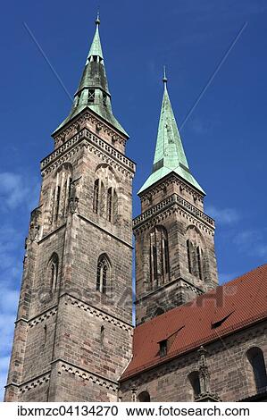 Towers of St. Sebald Church, Nuremberg, Middle Franconia, Bavaria, Germany, Europe View Large Photo Image Stock Image - Towers of St. Sebald Church, Nuremberg, Middle Franconia, Bavaria, Germany, Europe. Fotosearch