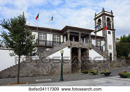 Town Hall, Praia da Vitoria, Terceira, Azores, Portugal, Europe View Large Photo Image Stock Photo - Town Hall, Praia da Vitoria, Terceira, Azores, Portugal, Europe. Fotosearch
