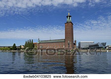 Town Hall, Stadshus, Stadshuset, Kungsholmen, Stockholm, Sweden, Europe View Large Photo Image Stock Photography - Town Hall, Stadshus, Stadshuset, Kungsholmen, Stockholm, Sweden, Europe. Fotosearch